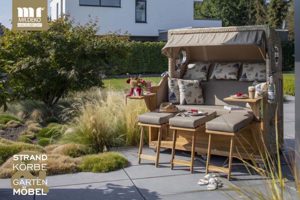 Strandkorb im Garten