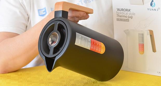 MONODEAL Thermoskanne 1L im Test - schöner und praktischer Holzgriff