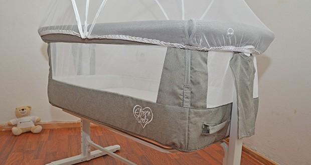 Elternstolz Beistellbett im Test - perfekt geeignet für höhere Boxspringbetten