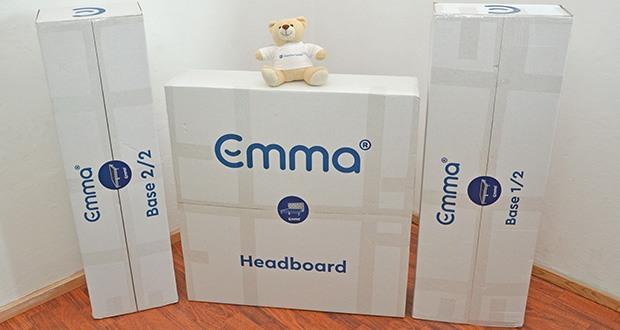 Emma Polsterbett im Test - wird in 3 Paketen bequem zu Dir nach Hause geliefert