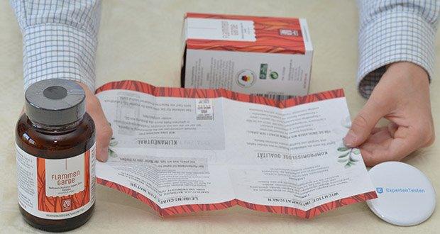 Naturtreu Flammengarde Kurkuma Weihrauch Ingwer Zimt Komplex im Test - sorgfältigste Zusammensetzung in Absprache mit dem wissenschaftlichen Beirat