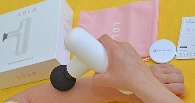 Lola Mini-Massagepistole im Test - leicht und einfach zu bedienen; Laufzeit: 3-7 Stunden