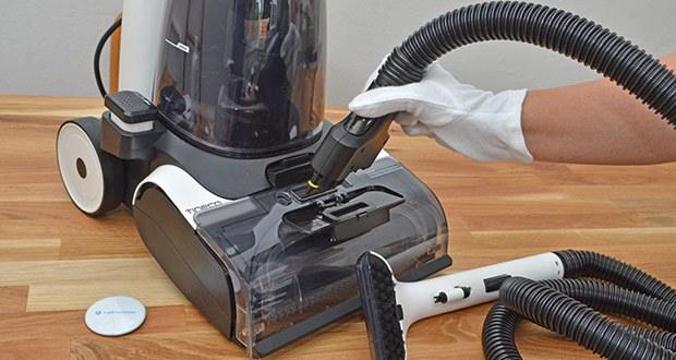 Tineco Carpet ONE Smart Polster- und Teppichreinigungsgerät im Test - mit einem zusätzlichen Schlauch und einem Fleckentfernerwerkzeug können Sie Polster, Teppichtreppen, Autoinnenräume und andere schwer zugängliche Stellen mühelos reinigen