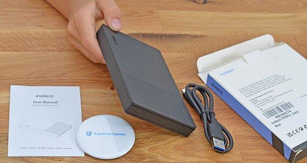 Inateck USB 3.2 Gen 2 2,5" Festplattengehäuse im Test - verwendet das USB3.2 Gen2-Protokoll