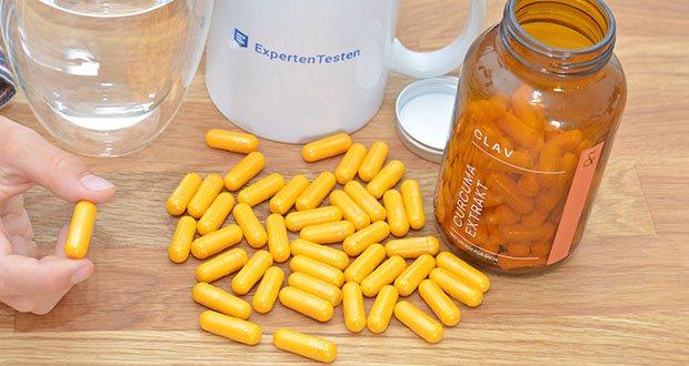 CLAV Curcuma Extrakt Kapseln im Test - hochdosiertes Curcuma Extrakt aus der Kurkuma-Wurzel