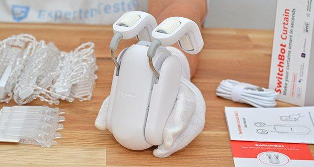 SwitchBot Curtain Smart-Elektromotor für Vorhänge im Test - dank der einzigartigen mechanischen Konstruktion des SwitchBot Curtain benötigen Sie nur 30 Sekunden für die Installation