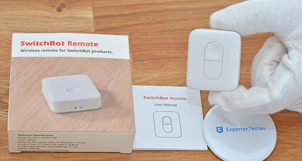 SwitchBot Curtain Smart-Elektromotor für Vorhänge im Test - SwitchBot Remote: Fernbedienung mit einer Taste