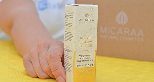 MICARAA Repair & Glow Gesichtsöl im Test - kann helfen bei: Unreinheiten, fahlem Teint und schlaffem Hautbild; oxidativem Stress durch Blue Light (HEVL)
