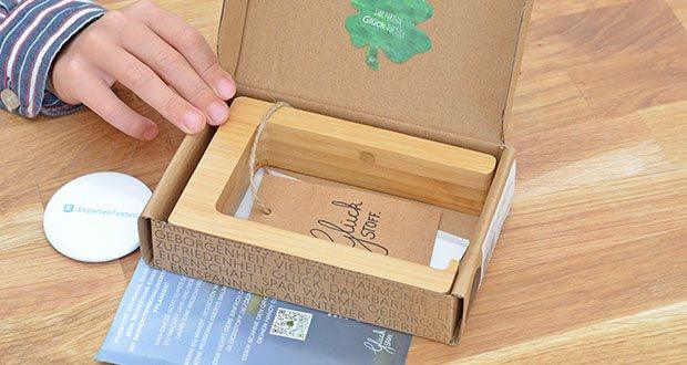 Glückstoff Bambus Klopapierhalter im Test - Produktabmessungen: 13.5 x 9 x 3 cm; Gewicht: 70 Gramm