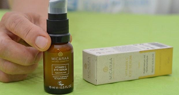 MICARAA Augenserum mit Vitamin C im Test - geeignet fĂĽr: Alle Hauttypen, besonders trockene und mĂĽde Haut