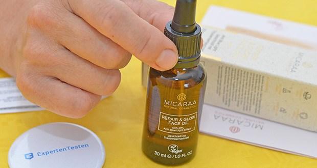 MICARAA Repair & Glow Gesichtsöl im Test - sorgt für: Verfeinerte Poren, natürlichen Glow, Elastizität und Spannkraft der Haut, Anti-Aging Effekt