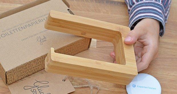 Glückstoff Bambus Klopapierhalter im Test - aus FSC-zertifizierten Bambus