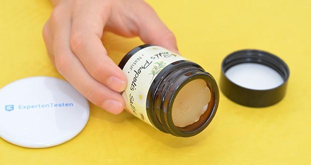 Ferdi’s Imkerei Propolis Salbe im Test - unterstützt und lindert stark beanspruchte Hautpartien wie Gesicht, Ellbogen, Füße, oder After