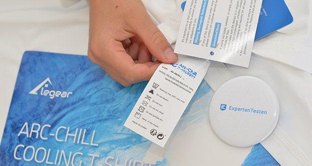 Elegear kühlender T-Shirt Herren Weiss im Test - Pflegehinweis: Maschinen Waschen Temperatur: 30° C