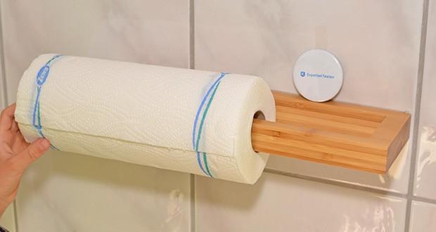 Glückstoff Bambus Küchenrollenhalter im Test - wasserabweisend & hygienisch