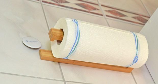 Glückstoff Bambus Küchenrollenhalter im Test - das durchdachte Design ermöglicht dir verschiedene Anbringungsoptionen