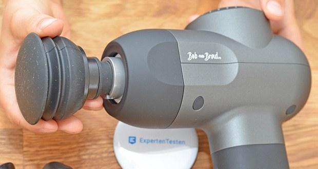 Bob and Brad C2 Massagepistole im Test - Massageköpfe für verschiedene Muskelgruppen