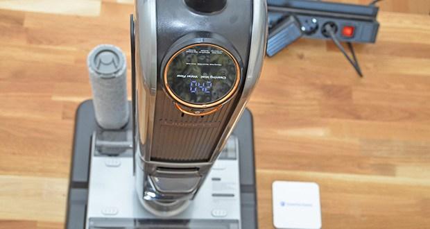 UWANT X100 Kabelloser All-in-One Bodenreiniger im Test - LED-Display informiert ĂĽber Saug-und Wischmodi, Akkulaufzeit, TankfĂĽllstand und Sensorik