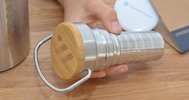 Nordmut Thermosflasche 1000 ml im Test - Filtereinsatz sorgt für eine optimale Entfaltung des Aromas