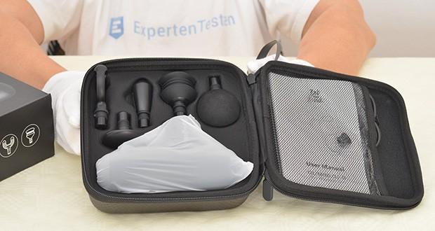 Bob and Brad Q2 Mini-Massagepistole im Test - hat die Größe einer Wasserflasche (17.3x12.95x6.1cm) und ein Gewicht von 0.43 kg