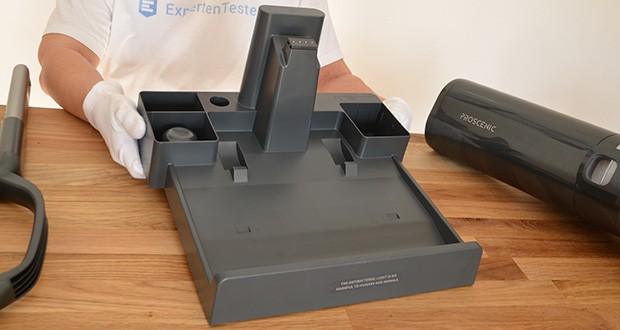 Proscenic WashVac F20 Saugwischer im Test - Ladestation mit Abdeckung der Ladekontakte