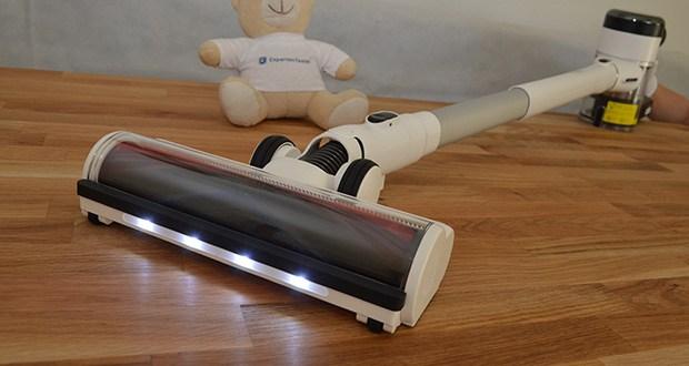 Tineco Pure One S15 Pro Smartstaubsauger im Test - LED-Licht-Bürstenkopf mit flachem Design sorgt dafür, dass Sie sehen, wo Sie reinigen, unter Möbeln und in Ecken und engen Räumen