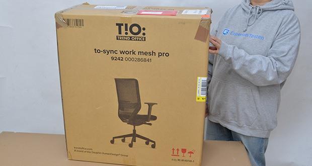 TREND OFFICE to-Sync Pro ergonomischer BĂĽrostuhl im Test - Produktabmessungen: 46 x 48 x 131 cm; Gewicht: 17.5 Kilogramm