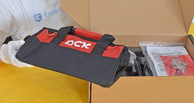 DCK 20V Akku Schlagbohrschrauber KDJZ03-13 im Test - Produktabmessungen: 38L x 23B x 15.3H cm; Artikelgewicht: 3,52 kg