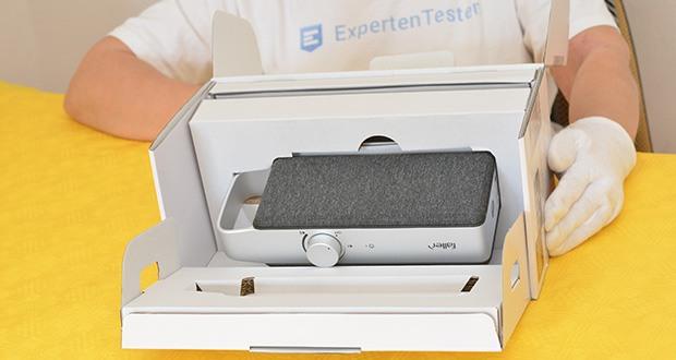 Faller Oskar trabbarer TV-Sprachverstärker im Test - Produktabmessungen: 160 x 66 x 25 mm (B x T x H); Gewicht: ca. 770 g