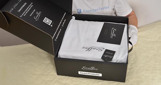 Samthus Gewichtsdecke im Test - TÜV Süd und OEKO-Tex zertifiziert