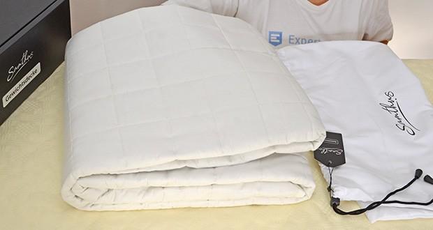 Samthus Gewichtsdecke im Test - besteht aus 100% weicher Baumwolle