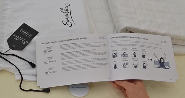 Samthus Gewichtsdecke im Test - die beschwerenden hypoallergenen Glasperlen sind stets richtig positioniert und sie können sich optimal entspannen