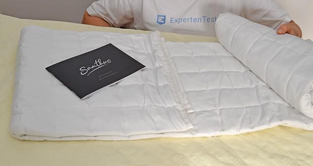 Samthus Gewichtsdecke im Test - auch für Allergiker geeignet