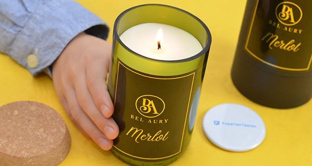 Bel Aury Merlot Weinflaschen Duftkerze im Test - traumhafter Trauben Duft