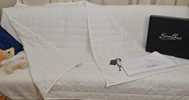 Samthus Gewichtsdecke im Test - über 500 Kammern (7x7cm) sorgen für die perfekte Gewichtsverteilung