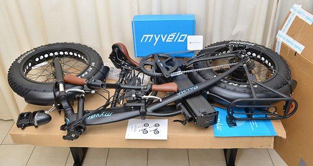 myvélo Palma Elektro-Klapprad im Test - Klappmaß: 110x52x79 cm; Maße aufgebaut: 174x35x120 cm (LxBxH)