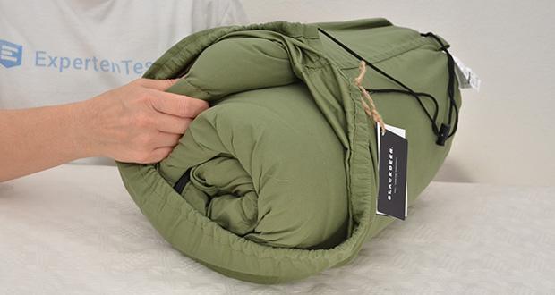 BLACKDEER Baumwollschlafsack mit Kapuze im Test - Abmessungen: (190+30) x 80cm; Gewicht: 1.8kg