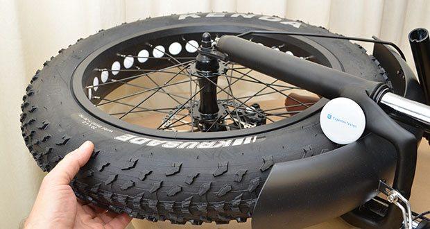 myvélo Palma Elektro-Klapprad im Test - Felgen: FatTire 20 Zoll; Bereifung: Kenda 20 Zoll