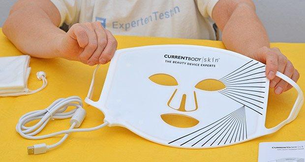 CurrentBody Skin LED Lichttherapie Maske im Test - verwendet zwei klinisch erwiesene Wellenlängen, Rot und Nah-Infrarot, um Falten in nur 4 Wochen um 35 % zu reduzieren