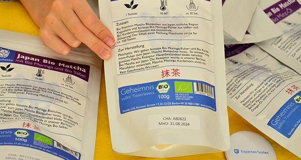 Matchatto Premium Japan Bio Matcha Tee im Test - DE-ÖKO-070 / Bio-zertifiziert / HACCP-zertifiziert