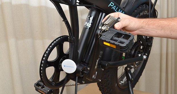 myvélo Palma Elektro-Klapprad im Test - Pedale: Klappbar