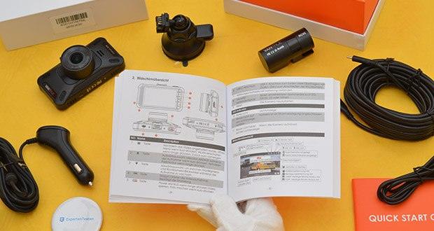 Vantrue X4S Dual Dashcam im Test - 3 Parkmodi: Kollisionserkennung, Bewegungserkennung und Niedrige Bitrate