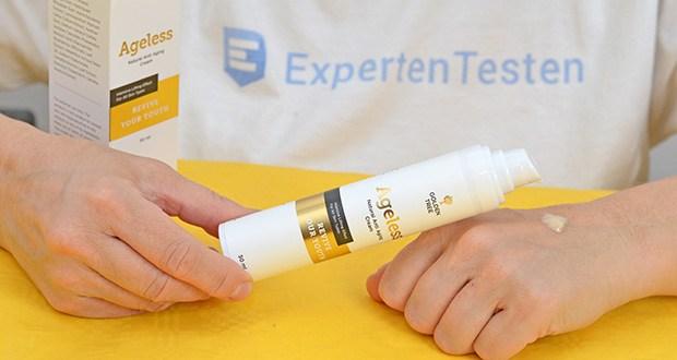 Golden Tree Antifaltencreme Ageless im Test - senkt das Progerin-Level in der Haut – das “giftige” Protein, das sich in den Hautzellen ansammelt und den Alterungsprozess beschleunigt