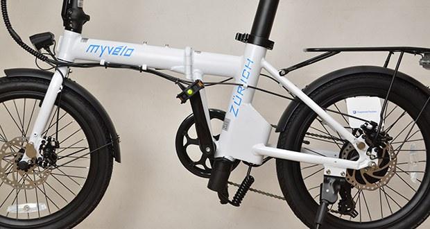 myvélo Zürich Elektro-Klapprad im Test - bestes Handling und Fahrverhalten durch optimierte Rahmengeometrie