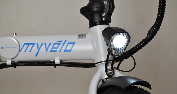 myvélo Zürich Elektro-Klapprad im Test - Alurahmen, stabile Aluschutzbleche & Federgabel