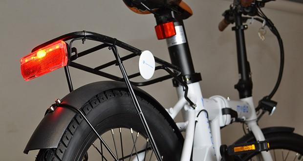 myvélo Zürich Elektro-Klapprad im Test - Beleuchtung: LED Vorder- und Rücklicht