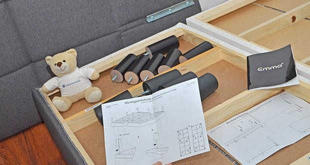 EMMA Boxspringbett 140 x 200cm in Test - ausführliche Montageanleitung für den einfachen Aufbau