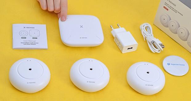 X-Sense Smart Home Wasser-Sensor-Alarm im Test - die robuste Struktur und die rostfreie Außenbeschichtung ermöglichen einen langfristigen Einsatz