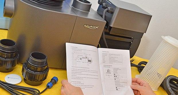 Aquagem Inverter-Poolpumpe Inverpro IP25 im Test - ablesen des Stromverbrauchs möglich