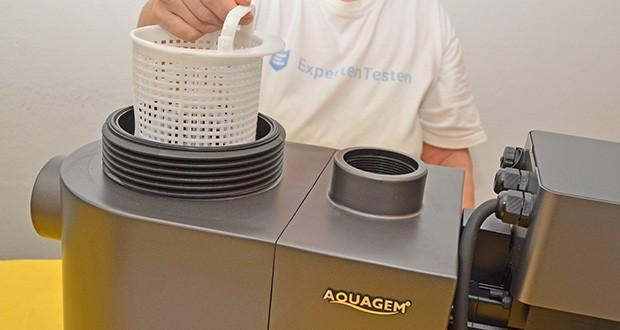 Aquagem Inverter-Poolpumpe Inverpro IP25 im Test - Zirkulationsfluss (m3/h) 30%~100%: 8m -> 77-25.6 / 10m -> 6.6-22.0